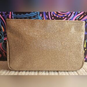 Elegant Gold Women's Clutch/Makeup Bag